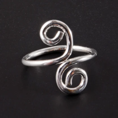 Creative Toe Ring with Twirling Design
