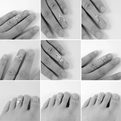 Creative Toe Ring with Twirling Design - Image 4