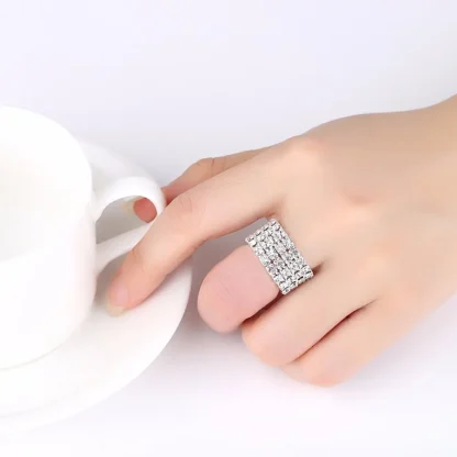 Elastic Toe Ring with Rhinestone Inspired Decor - Image 8