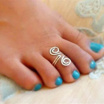 Creative Toe Ring with Twirling Design - Image 3