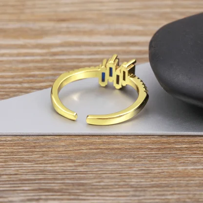 Geomtric Ring with Gemstrone-Inspired Design - Image 5