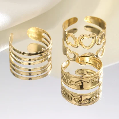 Open Band Toe Ring with Multilayer Design - Image 5
