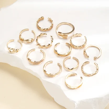 Multiple Toe Rings with Geometric Design - Image 5