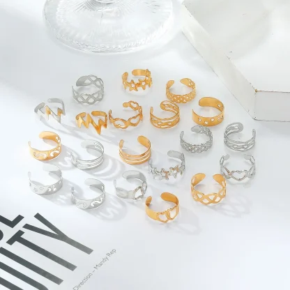 Multiple Design 10 Pieces Toe Rings - Image 4