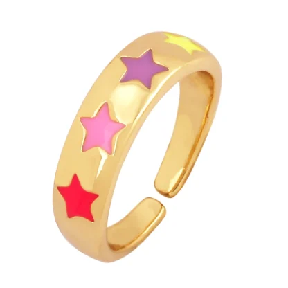 Adjustable Toe Ring with Star Design - Image 4