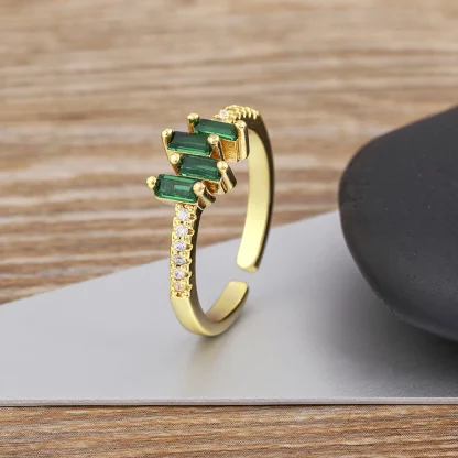 Geomtric Ring with Gemstrone-Inspired Design - Image 4