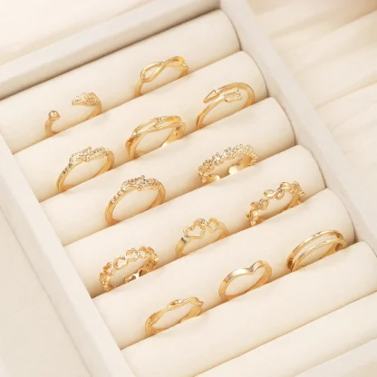 Multiple Toe Rings with Geometric Design - Image 4