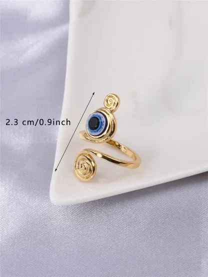 Stylish Toe Ring with Evil Eye Decor - Image 4