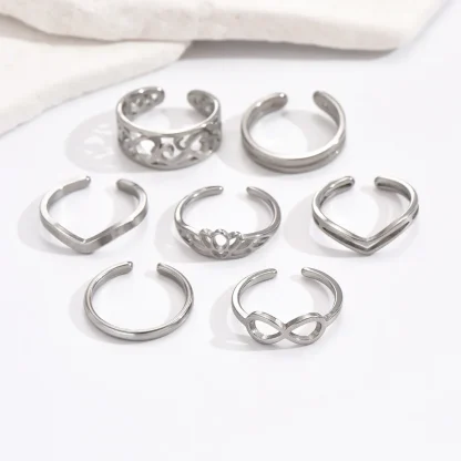 Free Size Toe Rings with Infinity Sign - Image 2