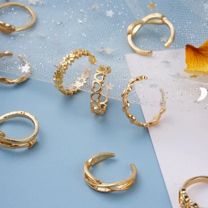 12-Piece Set Toe Ring with Open Band - Image 2