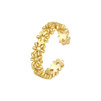 Chic 3 Pieces Toe Ring with Floral Design