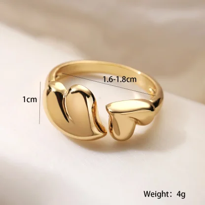 Elegant Toe Ring with Double Heart Design - Image 5