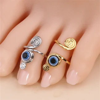 Stylish Toe Ring with Evil Eye Decor