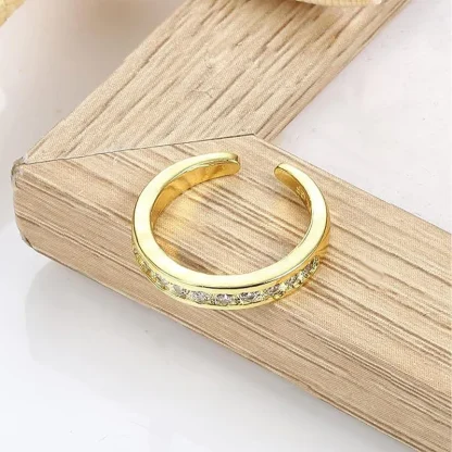 Open Band Toe Ring with Floral Design - Image 5