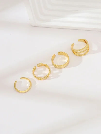 4 Pieces Open-Ended Adjustable Toe Ring - Image 3
