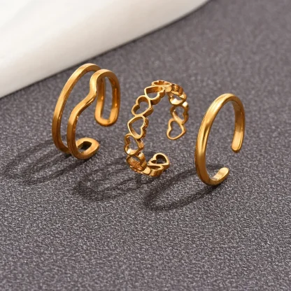 3 Pieces Elegant Stackable Toe Rings - Image 5