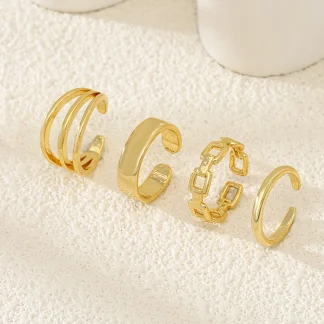 4 Pieces Open-Ended Adjustable Toe Ring