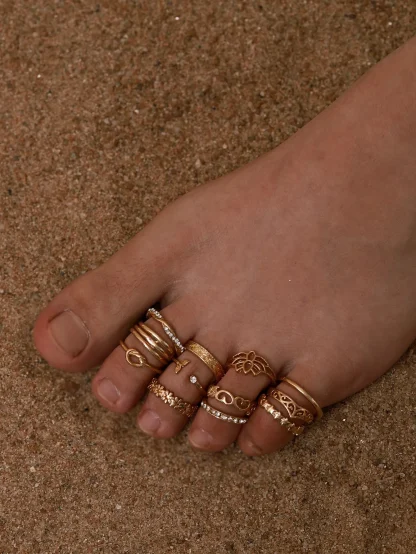 Adjustable Open Band Toe Rings - Image 3