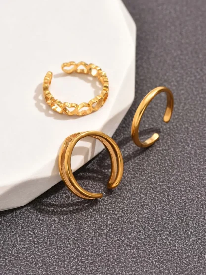 3 Pieces Elegant Stackable Toe Rings - Image 8