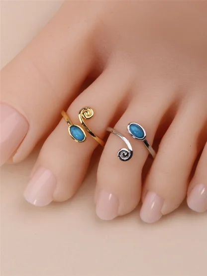 Stylish Toe Ring with Evil Eye Decor - Image 7
