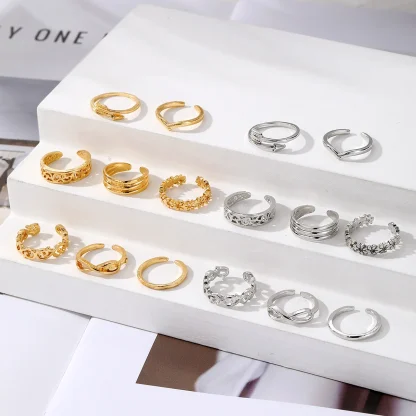 Adjustable Open Band Toe Rings - Image 5