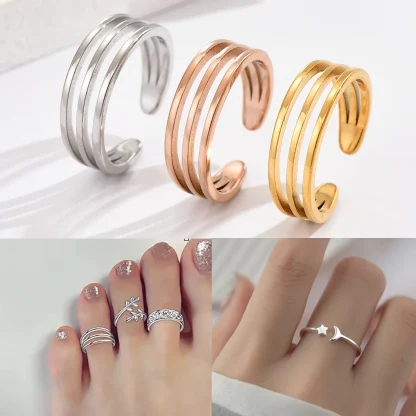 Simplicity Toe Ring with 3 Layer Design - Image 3