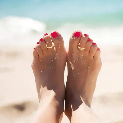 12 Pieces Toe Rings with Geometric Design - Image 4