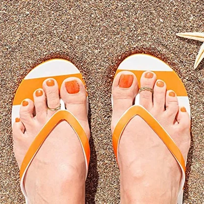 Women's 3 Pieces Toe Ring with Gold Color - Image 3